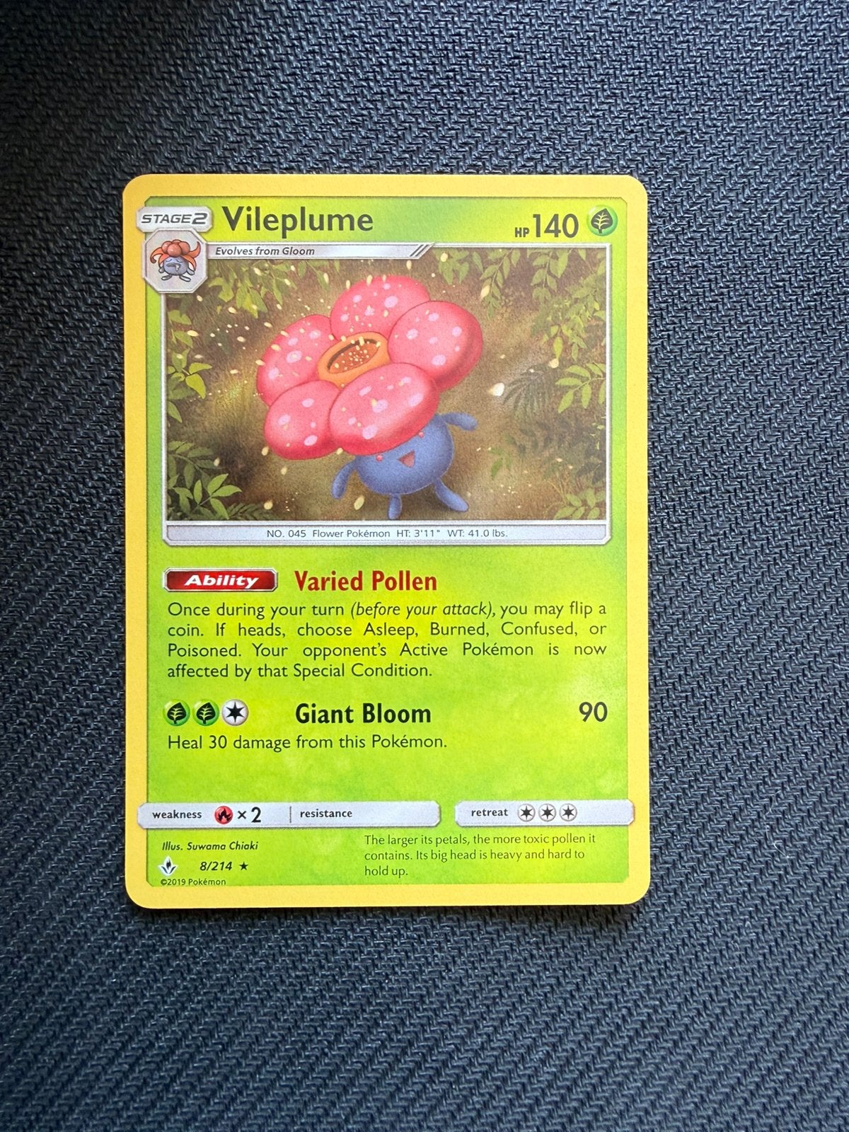 Vileplume 8/214 Holo Unbroken Bonds Pokemon, Ophalen, Nieuw, Losse kaart