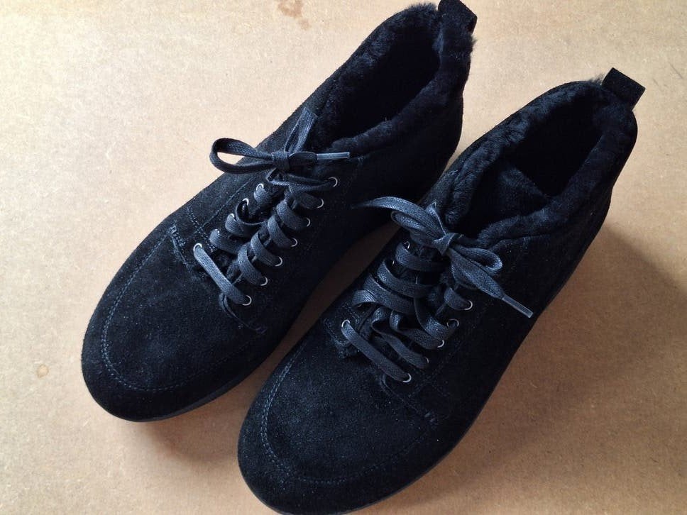 Nieuwe Stefanie Shearling Suede Sneakers Zwart - Maat 42, Ophalen, Zwart, Nieuw, Sneakers of Gympen