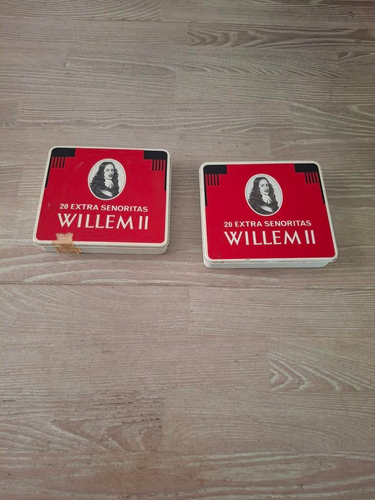 Sigaren dozen Willem II, Verzamelen, Rookartikelen, Aanstekers en Luciferdoosjes, Ophalen of Verzenden, Tabaksdoos of Verpakking