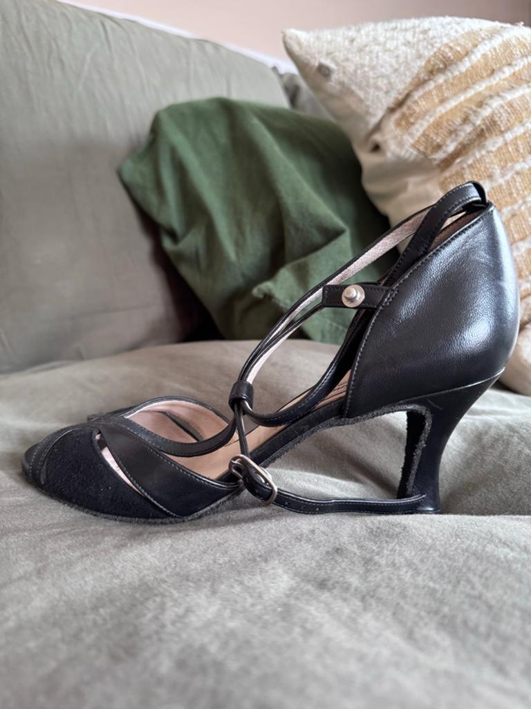 Werner Kern Ida Salsa Dansschoenen - Maat 5, Hak 6,5cm, Ophalen of Verzenden, Gedragen, Zwart, Dansschoenen