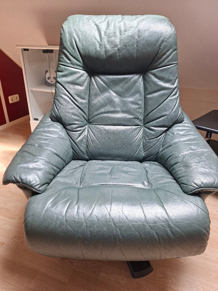 Leren fauteuille, Ophalen, Gebruikt, Minder dan 75 cm, Leer