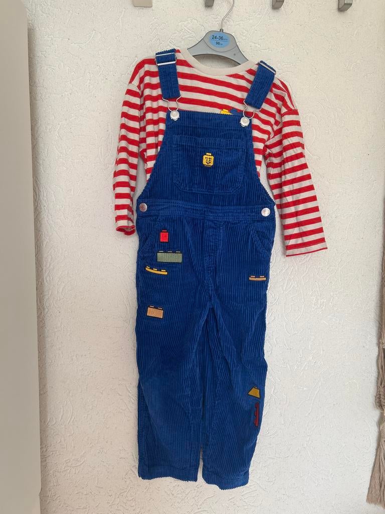 Lego Duplo tuinbroek en gestreept shirt set maat 104, Ophalen of Verzenden, Zo goed als nieuw, Jongen