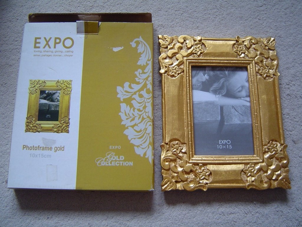 goudkleurige fotolijst, Expo gold collection, Steen/keramiek, Nieuw, Standaard fotolijst, Ophalen of Verzenden