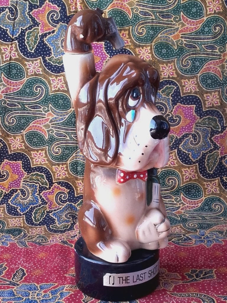 Vintage Engelse Woeful Willy decanter met muziekdoos 31 cm., Ophalen of Verzenden