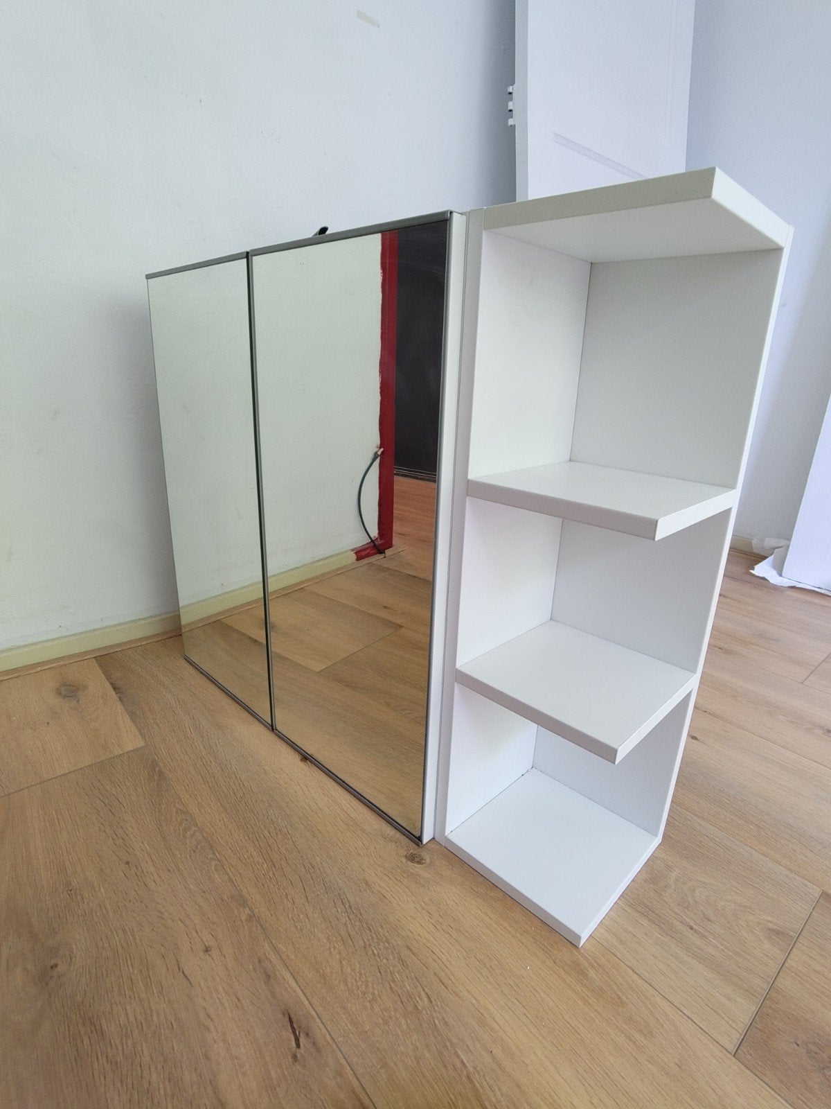 IKEA Lillangen spiegelkast met open vakken, Huis en Inrichting, Badkamer | Badkamermeubels, Ophalen, 50 tot 100 cm, Minder dan 100 cm