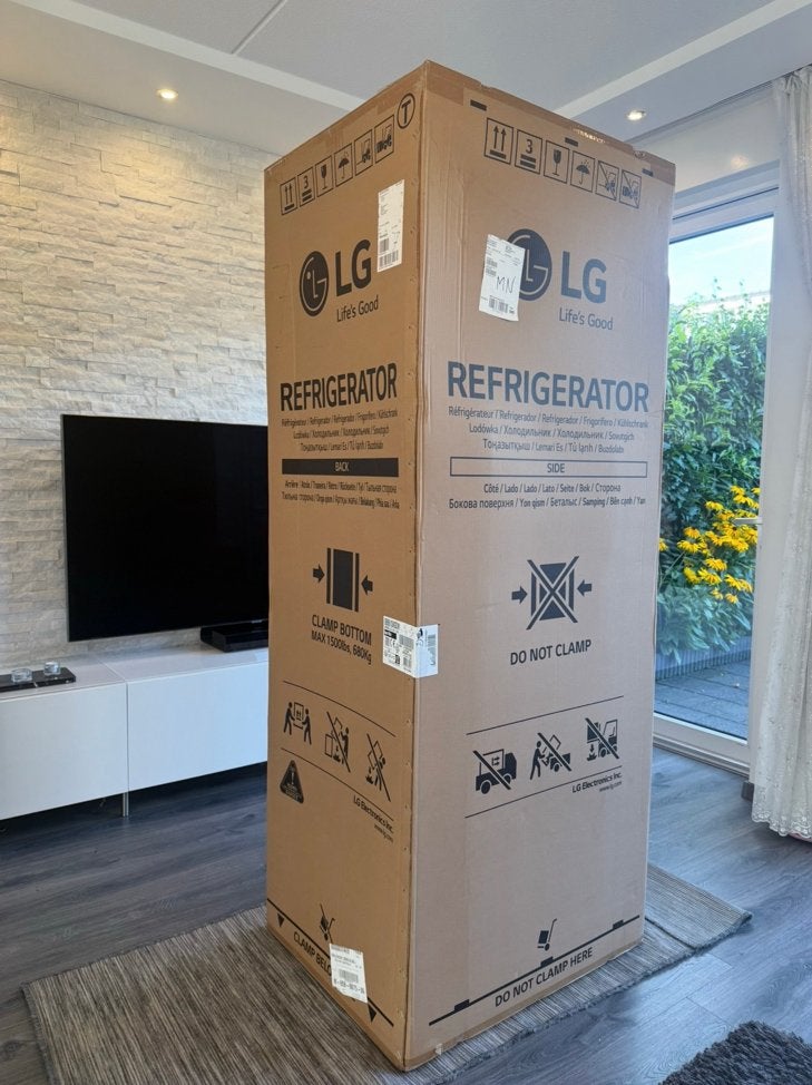 GLOEDNIEUW! LG-koelvriescombinatie GBB61SWGCN1 - ongeopend, Ophalen, 200 liter of meer, Met aparte vriezer, Nieuw