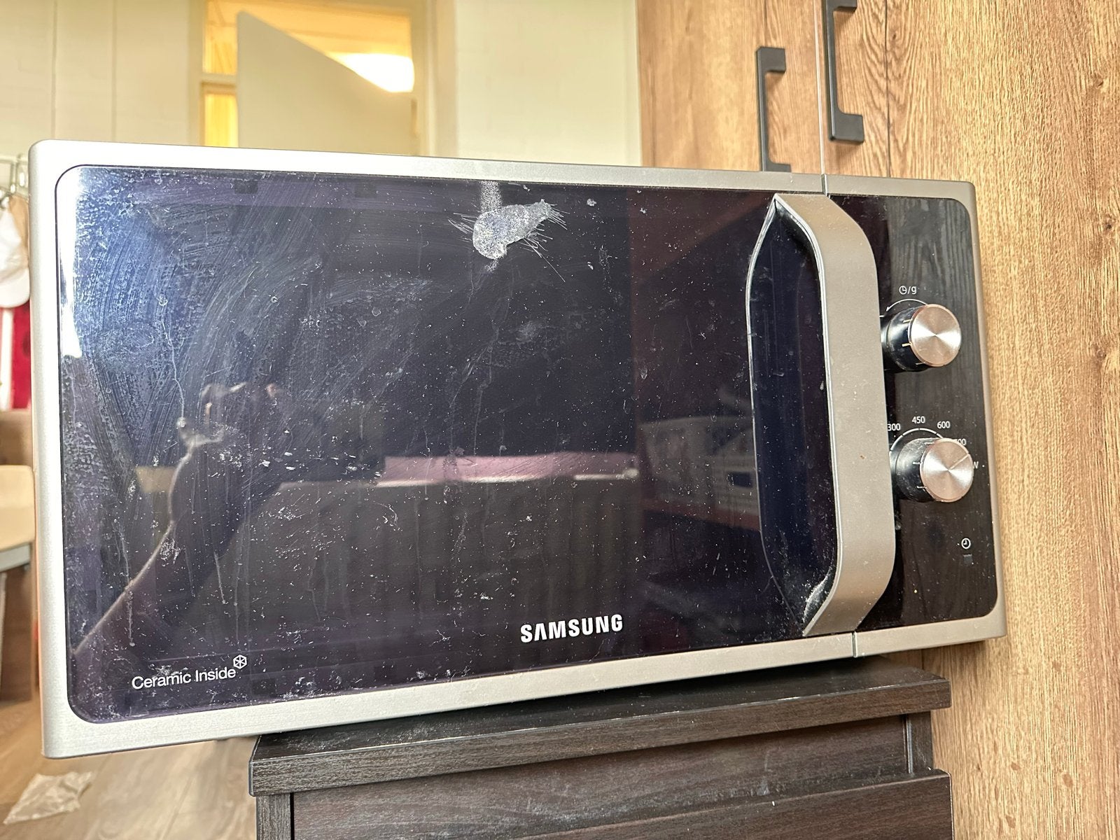 Samsung Magnetron - Zwart/Zilver - Gebruikt, Gebruikt, Ophalen of Verzenden, Magnetron, Draaiplateau