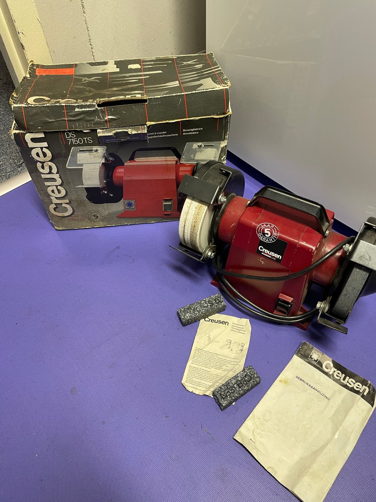 Creusen Powerline slijpmachine, Ophalen, Gebruikt, Minder dan 700 watt, Werkbankslijpmachine