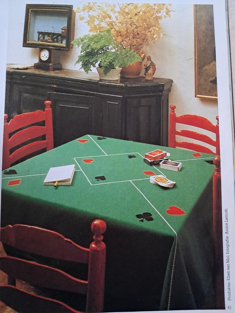 Borduurpatroon voor kaartkleed (bridge, poker, klaverjassen), Ophalen of Verzenden, Nieuw, Patroon