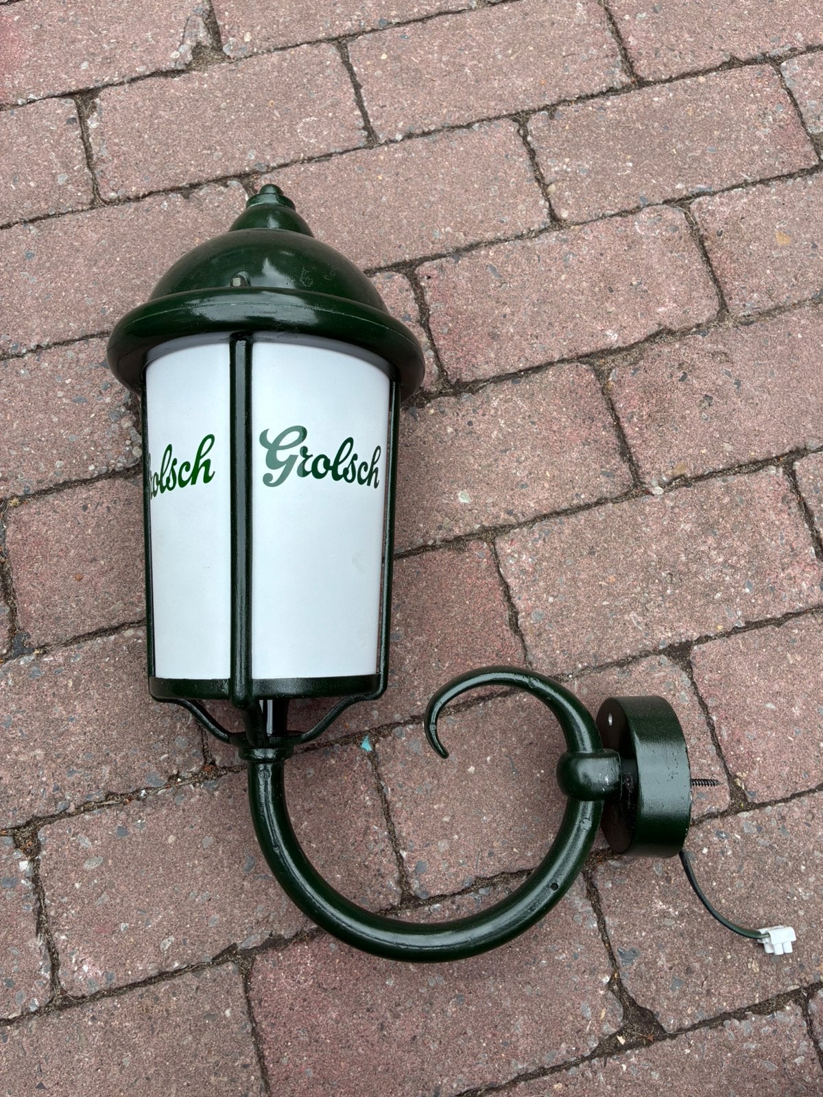 Prachtige grolsch buiten lampen lantaarn hanglamp, Ophalen, Zo goed als nieuw