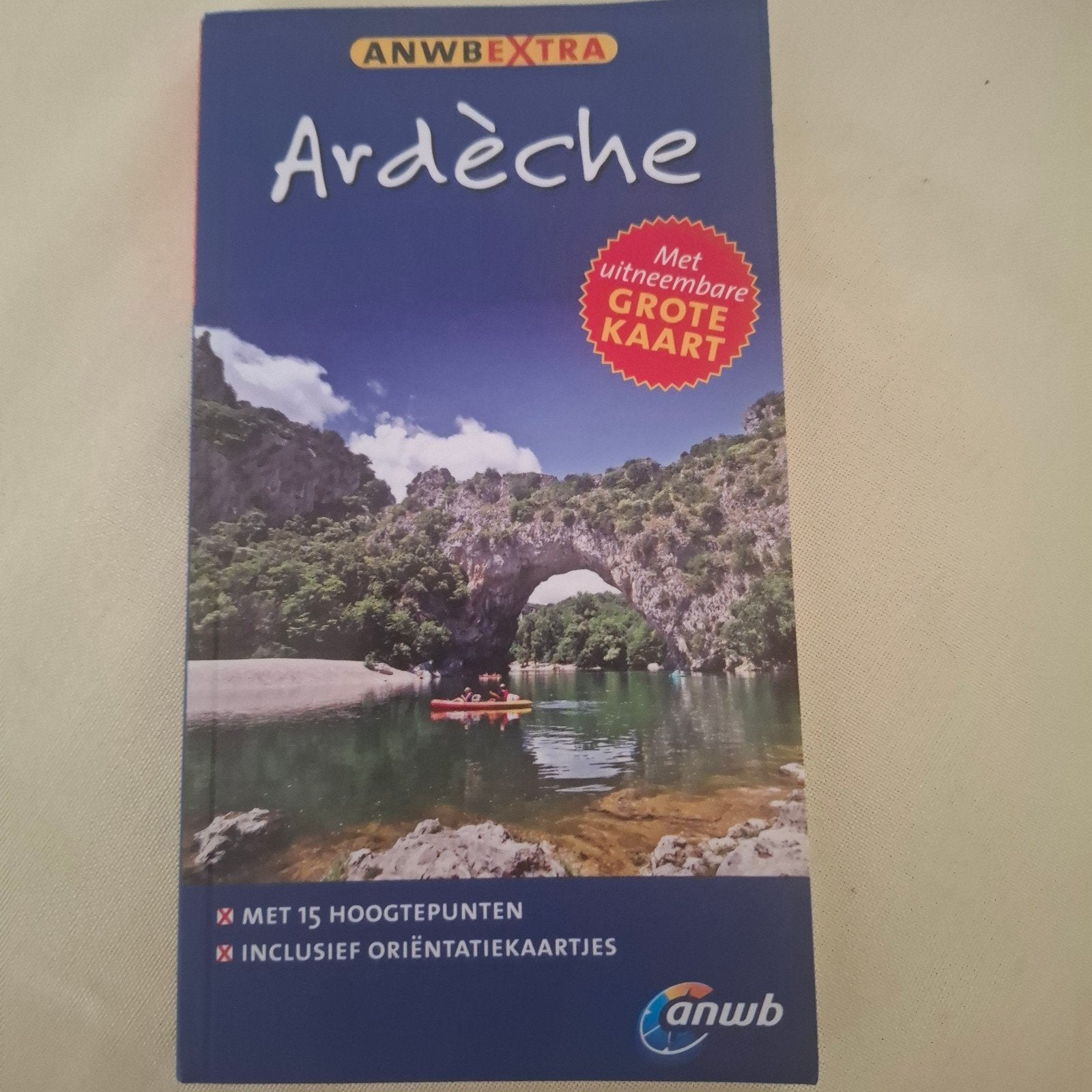 ANWB Extra Reisgids Ardèche met uitneembare kaart, Europa, Ophalen of Verzenden, Zo goed als nieuw, Reisgids of -boek