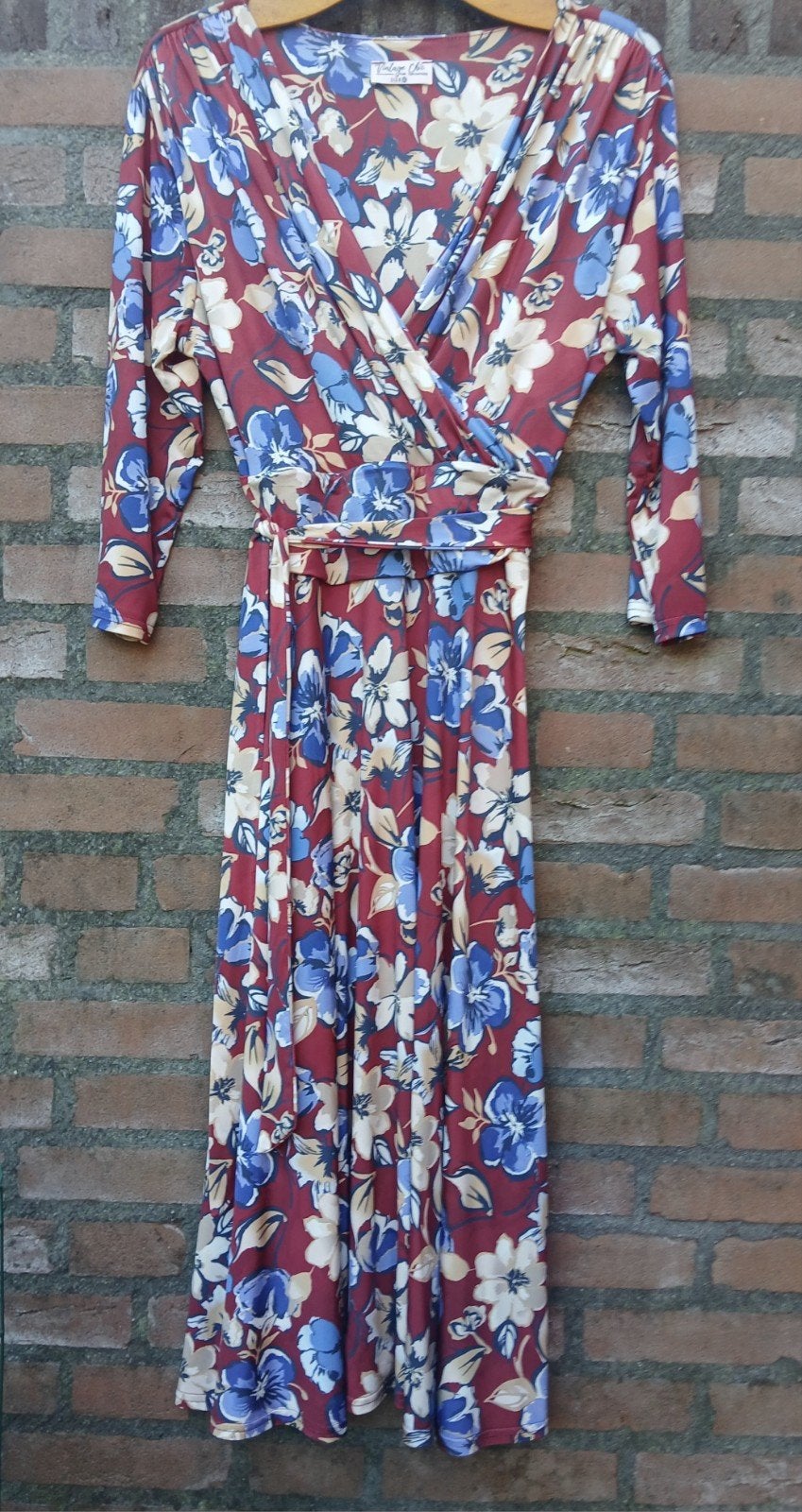 Wijnrode retro maxidress Vintage Chic for Topvintage XXL 44, Kleding | Dames, Topvintage, Maat 42/44 (L), Ophalen of Verzenden