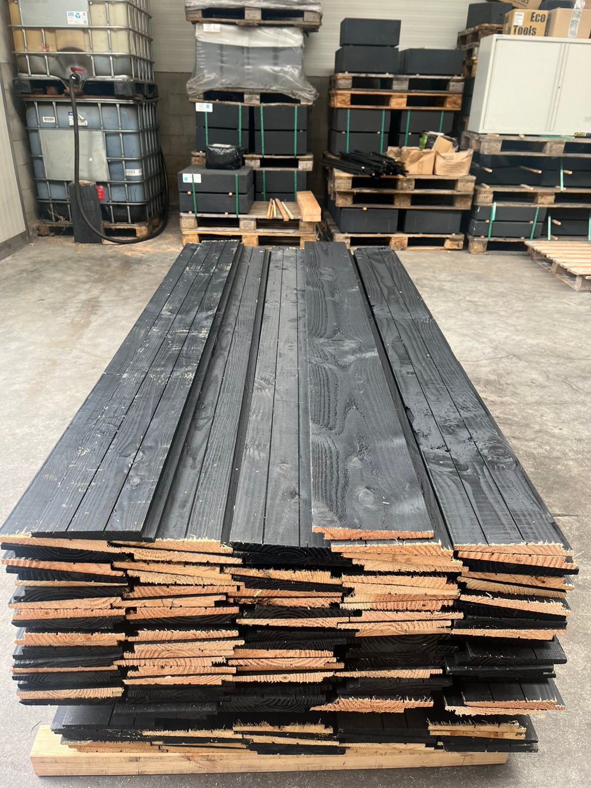 Partij Douglas zweeds rabat 2m zwart, Tuin en Terras, Palen, Balken en Planken, Ophalen, Zo goed als nieuw, 250 cm of meer, Planken