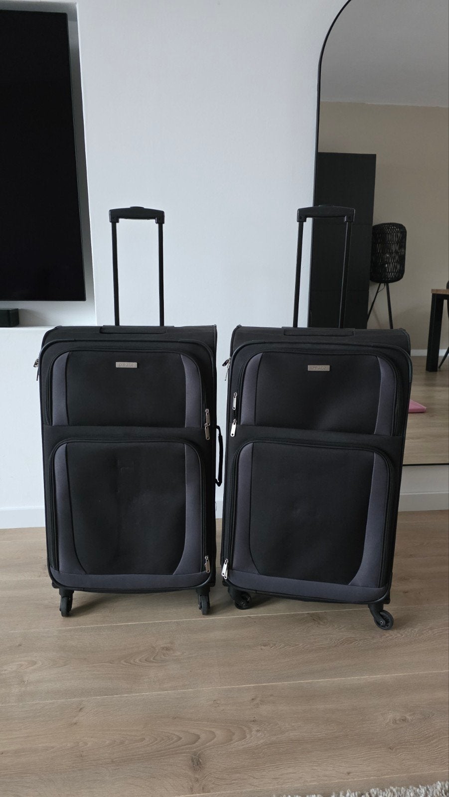 2 koffers met 4 wielen, Ophalen, Hard kunststof, 70 cm of meer, 45 tot 55 cm