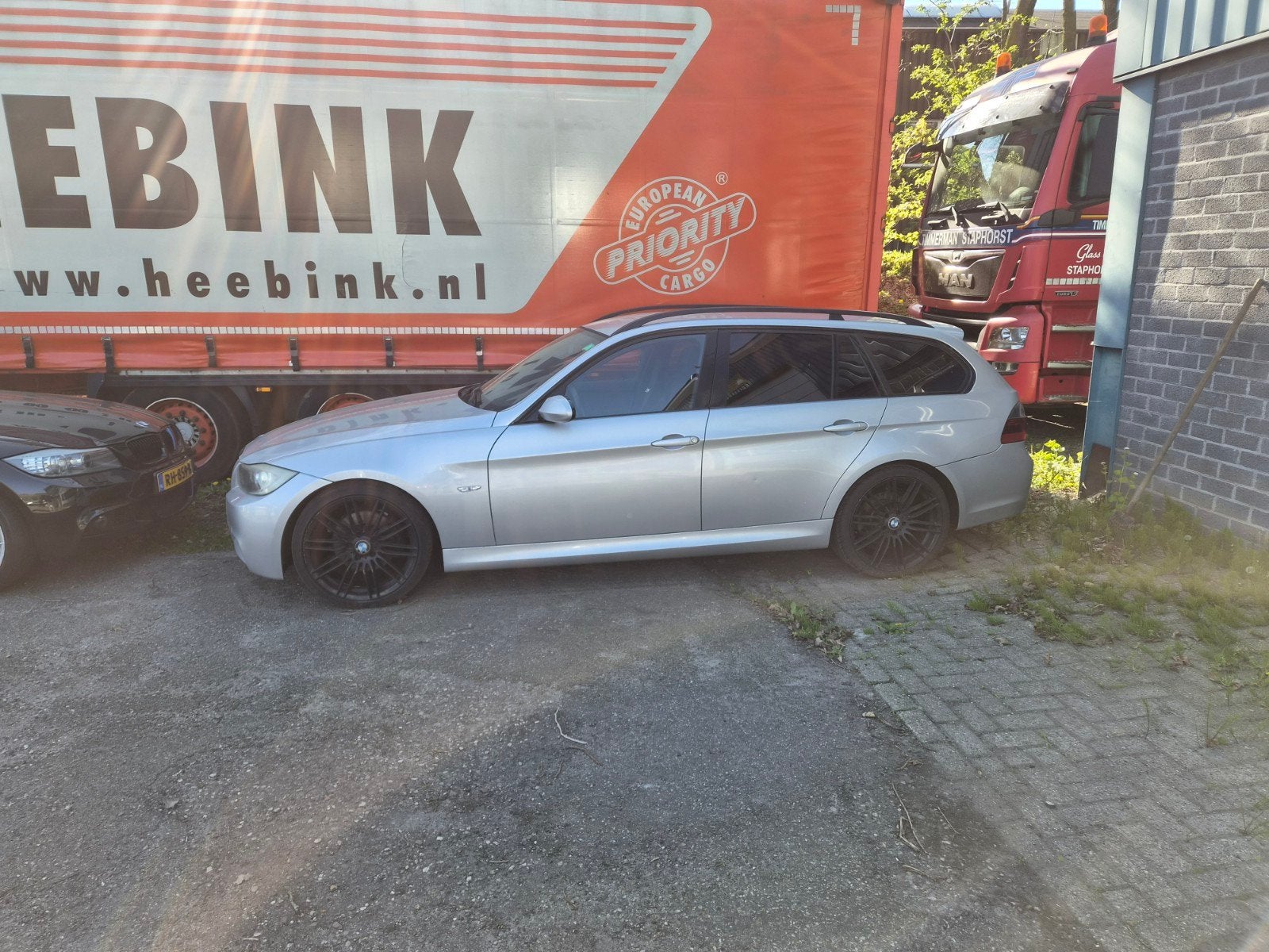 BMW E91 3-Serie 2.0 318i Touring 2008 Grijs, Auto's, Euro 5, Achterwielaandrijving, Zwart, Alcantara