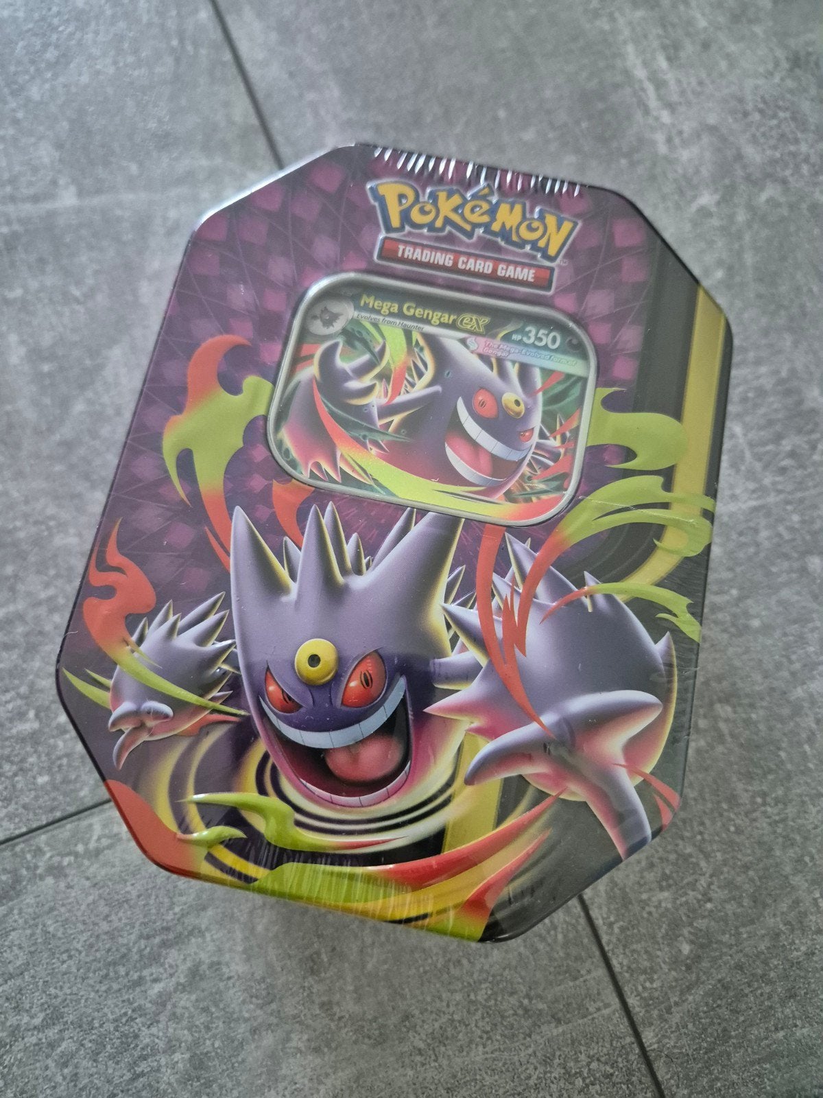 Pokémon TCG - Gengar Moonlit Tin (4 Booster Packs), Ophalen of Verzenden, Nieuw, Boosterbox, Foil