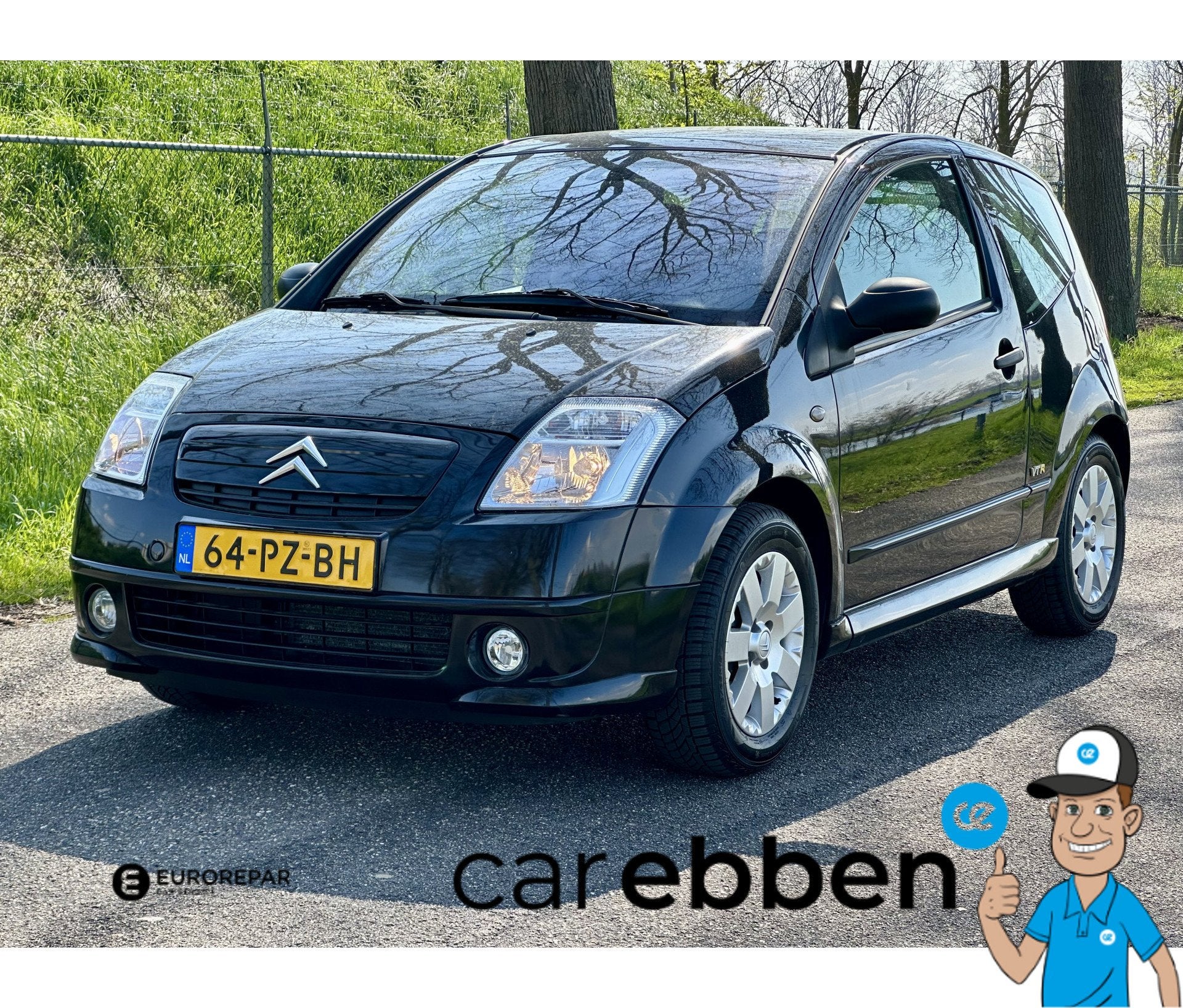 Citroën C2 1.4i VTR | Airco | Nieuwe banden | Zeer veel ver, Auto's, Citroën, Voorwielaandrijving, Zwart, 4 cilinders, 4 stoelen