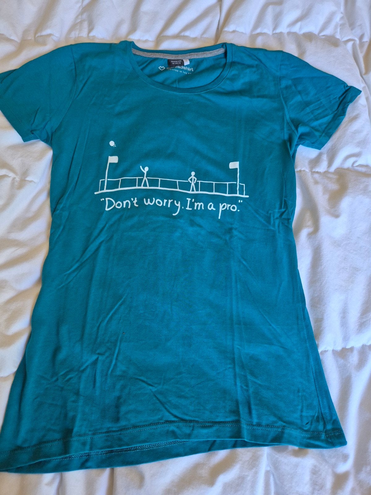 Voor korfbal liefhebber t shirt blauw maat S, Ophalen of Verzenden, Zo goed als nieuw