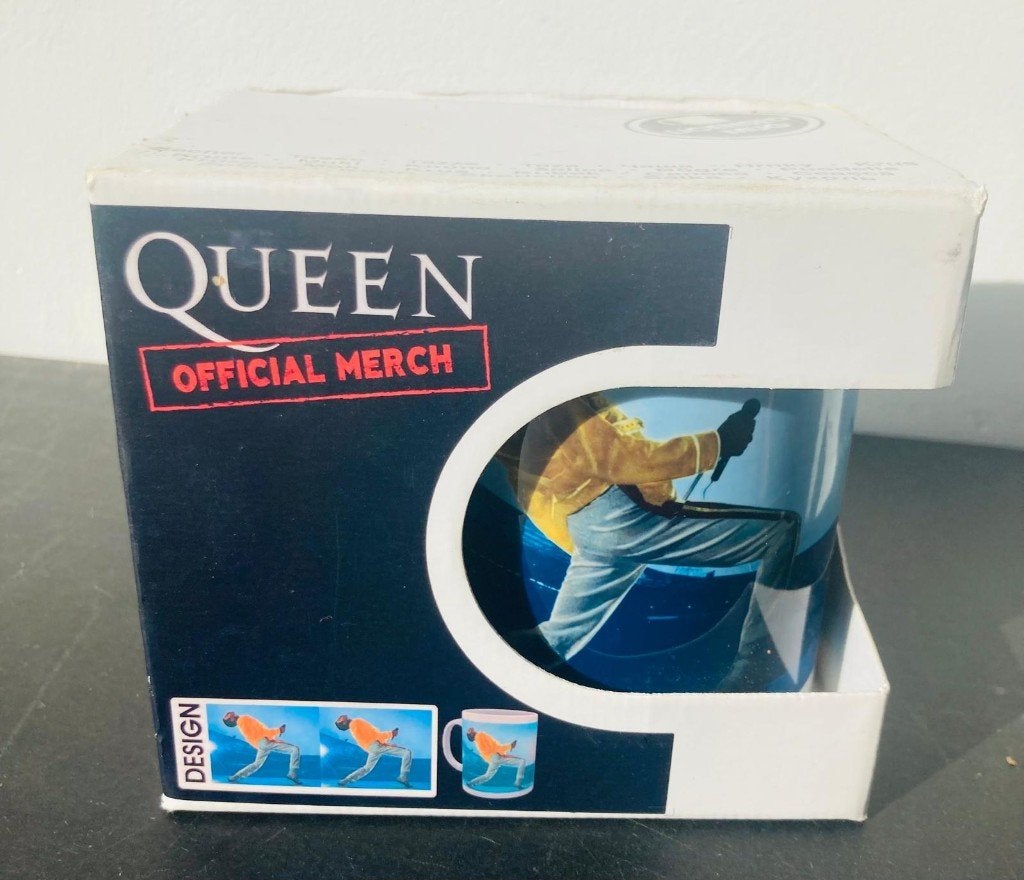 Queen Freddie Mercury mok officieel merchandise beker, Keramiek, Nieuw, Ophalen of Verzenden, Overige stijlen