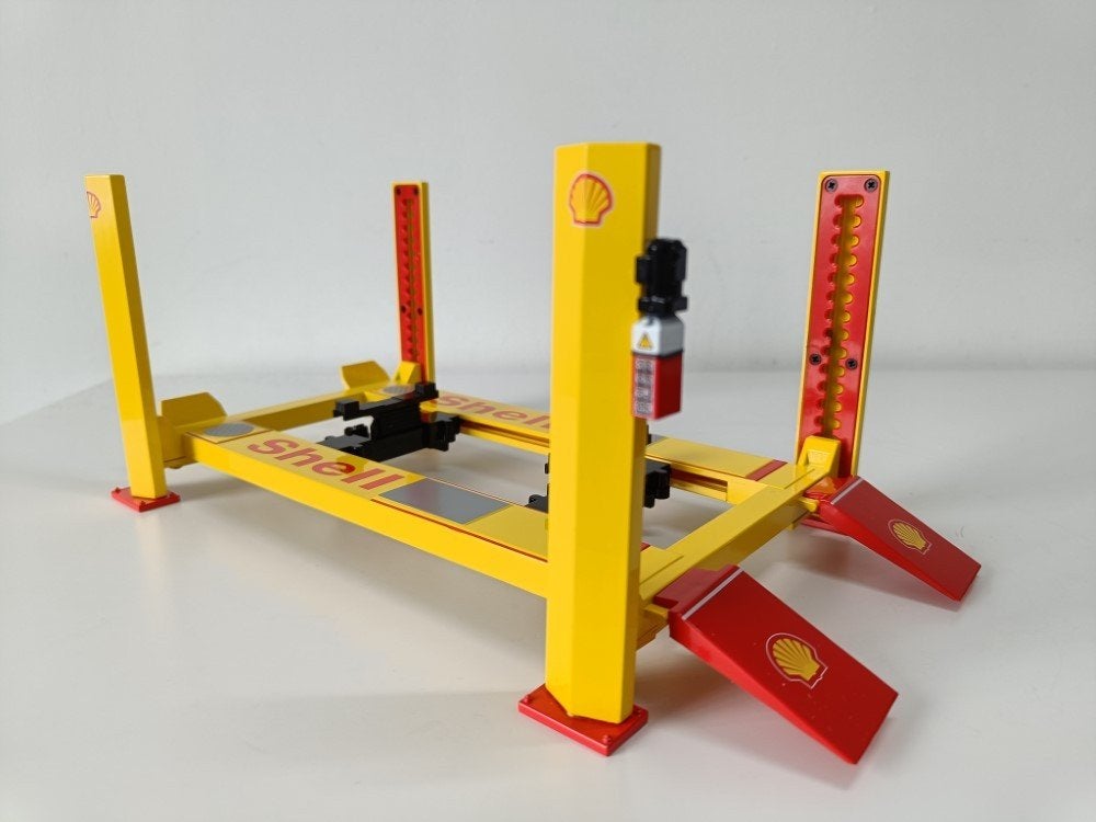 Greenlight 1:18 Verstelbare Vierkoloms Hefbrug Shell, Overige merken, Overige typen, Greenlight Collectibles, Nieuw