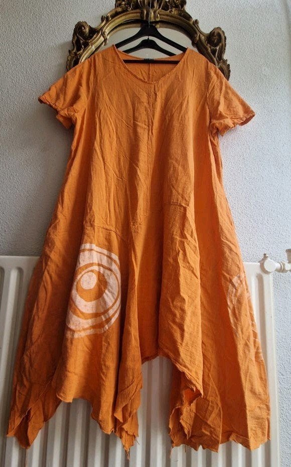 Als nieuw! Kekoo oranje super wijd a lijn punten tuniek jurk, Jurk, Oranje, Ophalen of Verzenden, Zo goed als nieuw