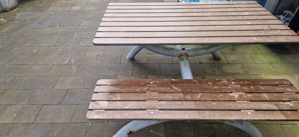 Picknicktafel, Tuin en Terras, Picknicktafels, Ophalen, Gebruikt, Rechthoekig, Hout