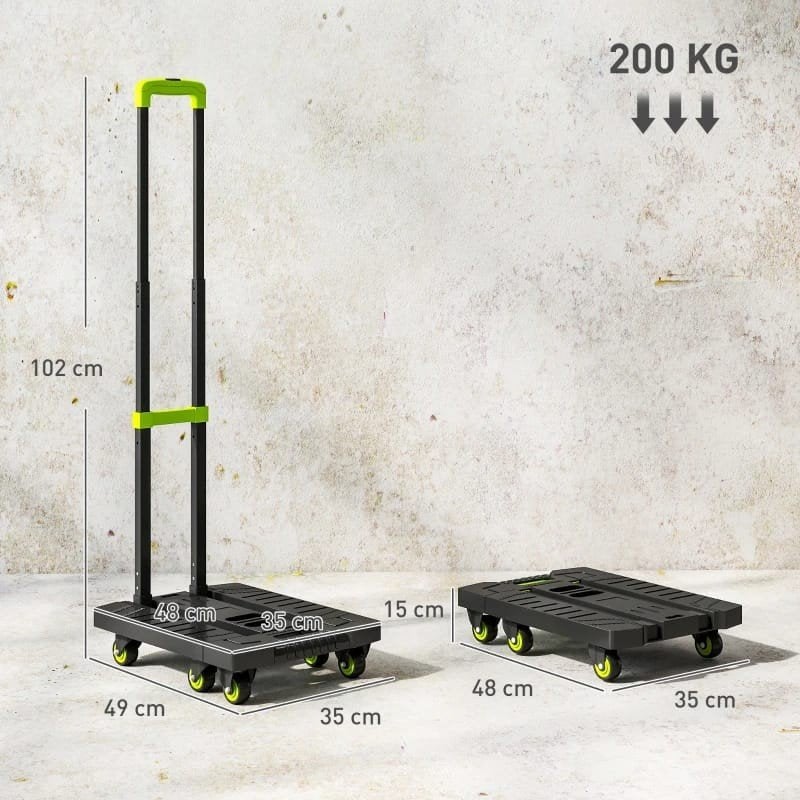 Opvouwbare Transportkar 200kg - Compact en Sterk, 100 liter of meer, Ophalen of Verzenden, Nieuw, Transportkar