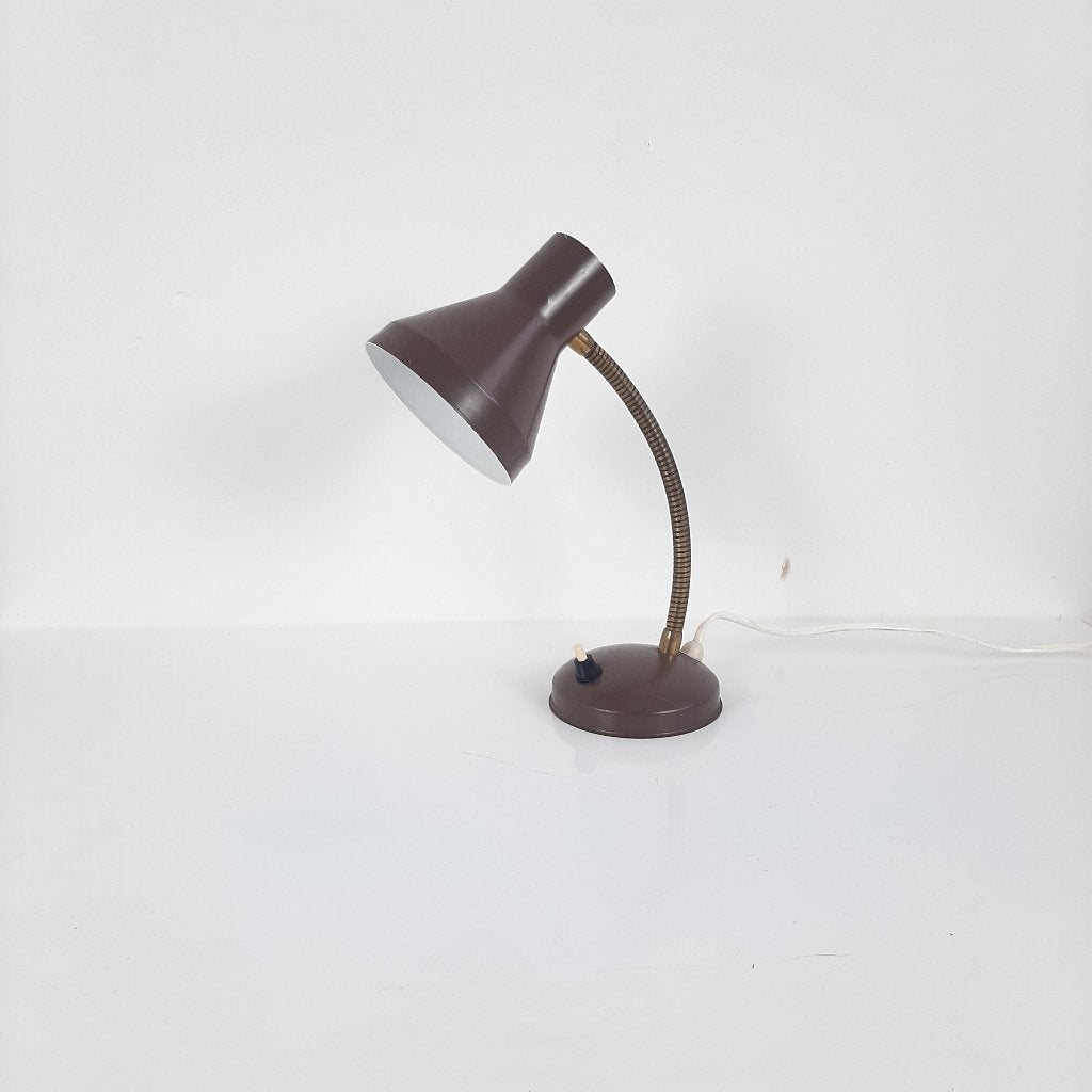 Jaren 70 bruine tafellamp | Vintage bureaulamp, Verzamelen, Retro, Ophalen of Verzenden, Huis en Inrichting