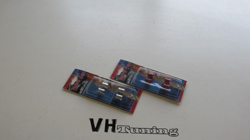 Autostyle ventieldopjes Zilver en rood, Ophalen of Verzenden