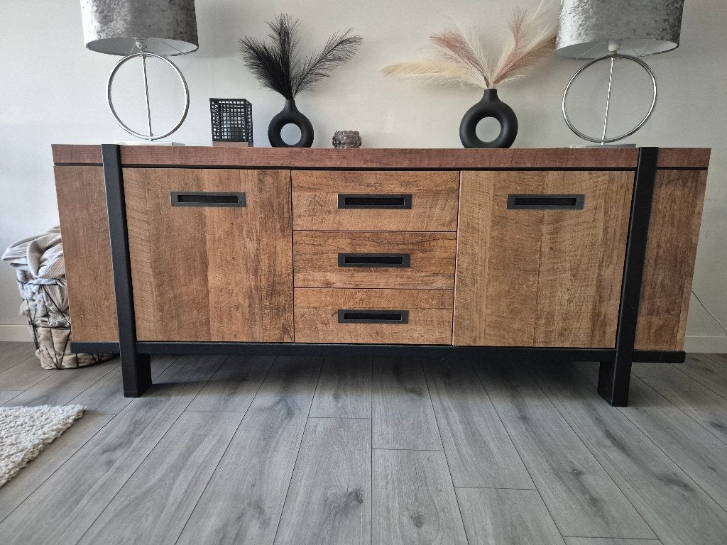 Dressoir old teak 190X48X80 en tv meubel 170X48X47, Huis en Inrichting, Ophalen, Met deur(en), 150 tot 200 cm, Teakhout