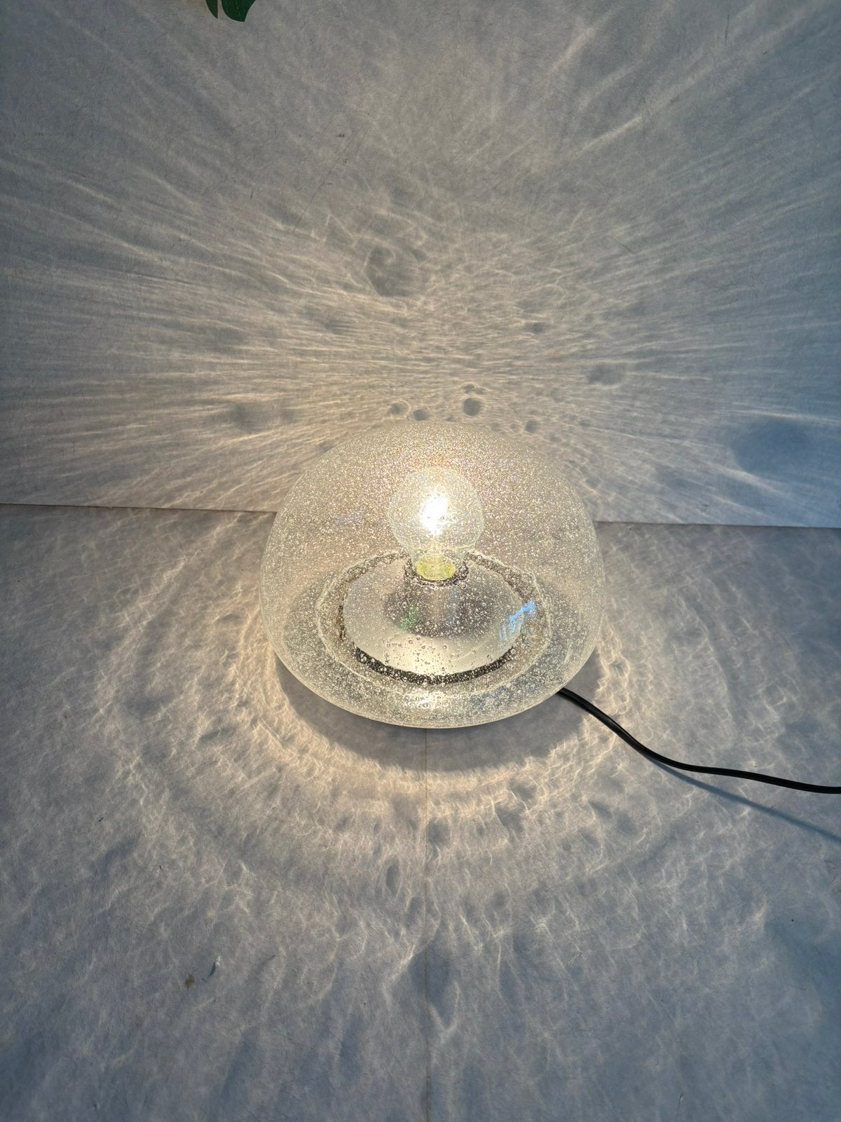 Vintage Hillebrand space age bubbelglas lamp jaren '60/'70, Ophalen of Verzenden, Gebruikt