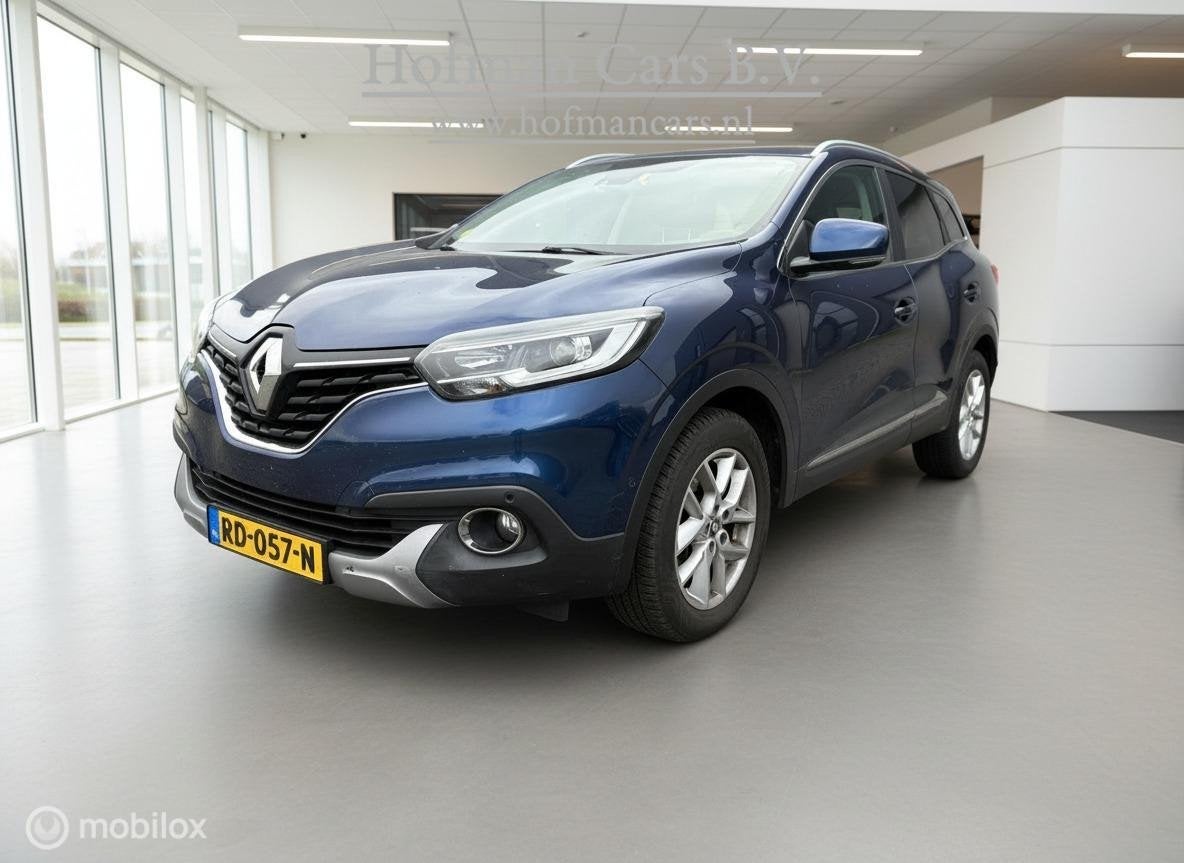 Renault Kadjar 1.5 dCi Bose Automaat | Trekhaak | Leder/Stof, Auto's, Gebruikt, 4 cilinders, Blauw, Leder en Stof