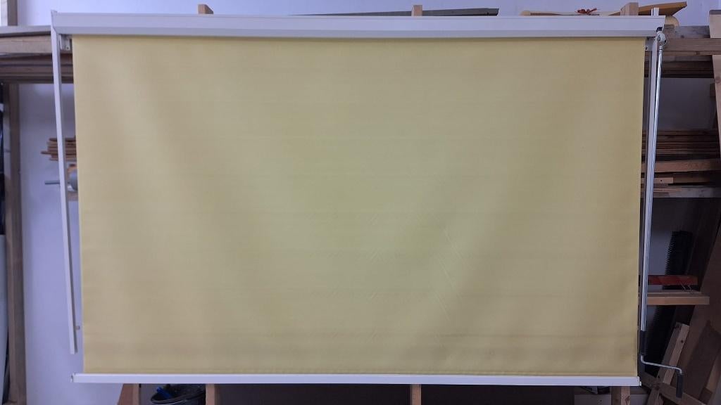 Zonne screen, Geel, Afmeting doek 260 x 160 cm., Tuin en Terras, Zonneschermen, Ophalen, Zo goed als nieuw, 150 tot 300 cm, 250 cm tot 450 cm