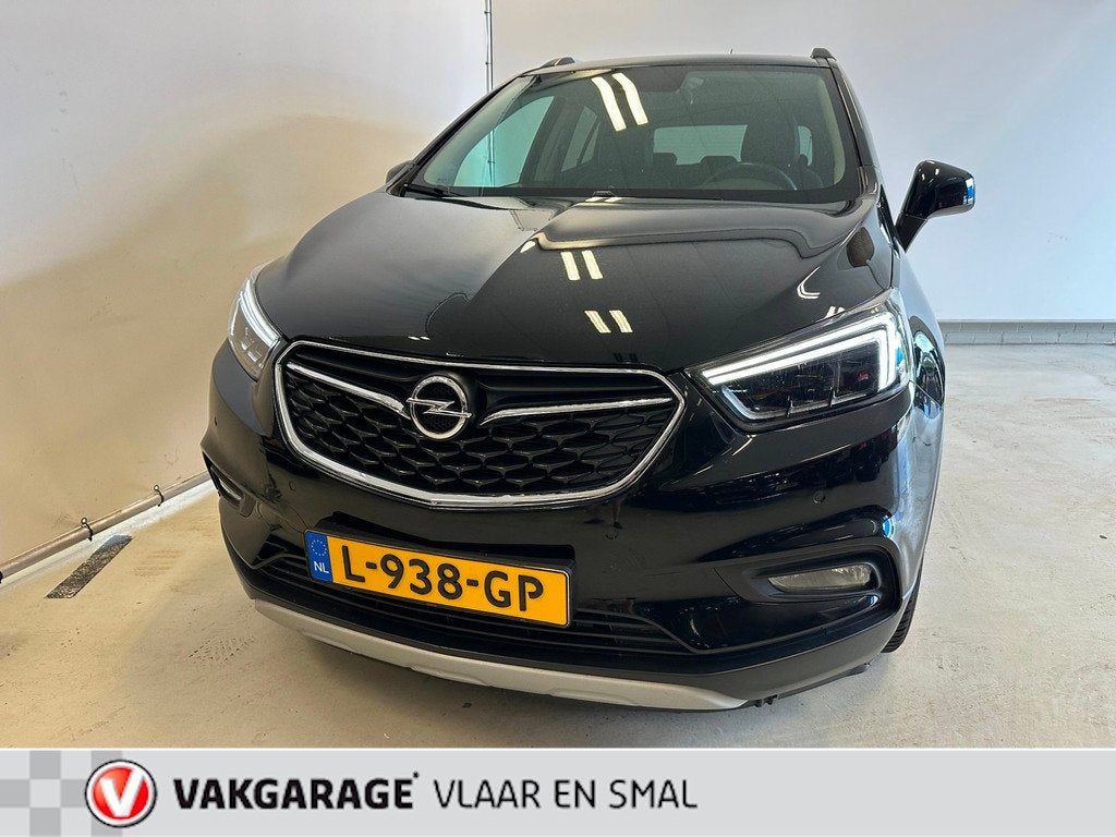 Opel Mokka X 1.4 Turbo Innovation Leder-Schuifdak-4 Seizoens, Auto's, Opel, Gebruikt, Zwart, SUV of Terreinwagen, 500 kg