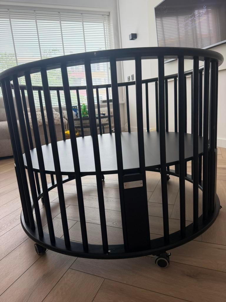 Bopita Box Rondo Mat Zwart, Kinderen en Baby's, Boxen, Ophalen, Zo goed als nieuw, Rond, Boxkleed