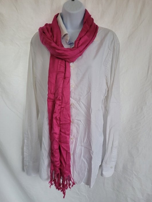 Leuke foechia roze sjaal, lekker zachte stof, merk V&D, Maat 38/40 (M), ., Ophalen of Verzenden, Zo goed als nieuw