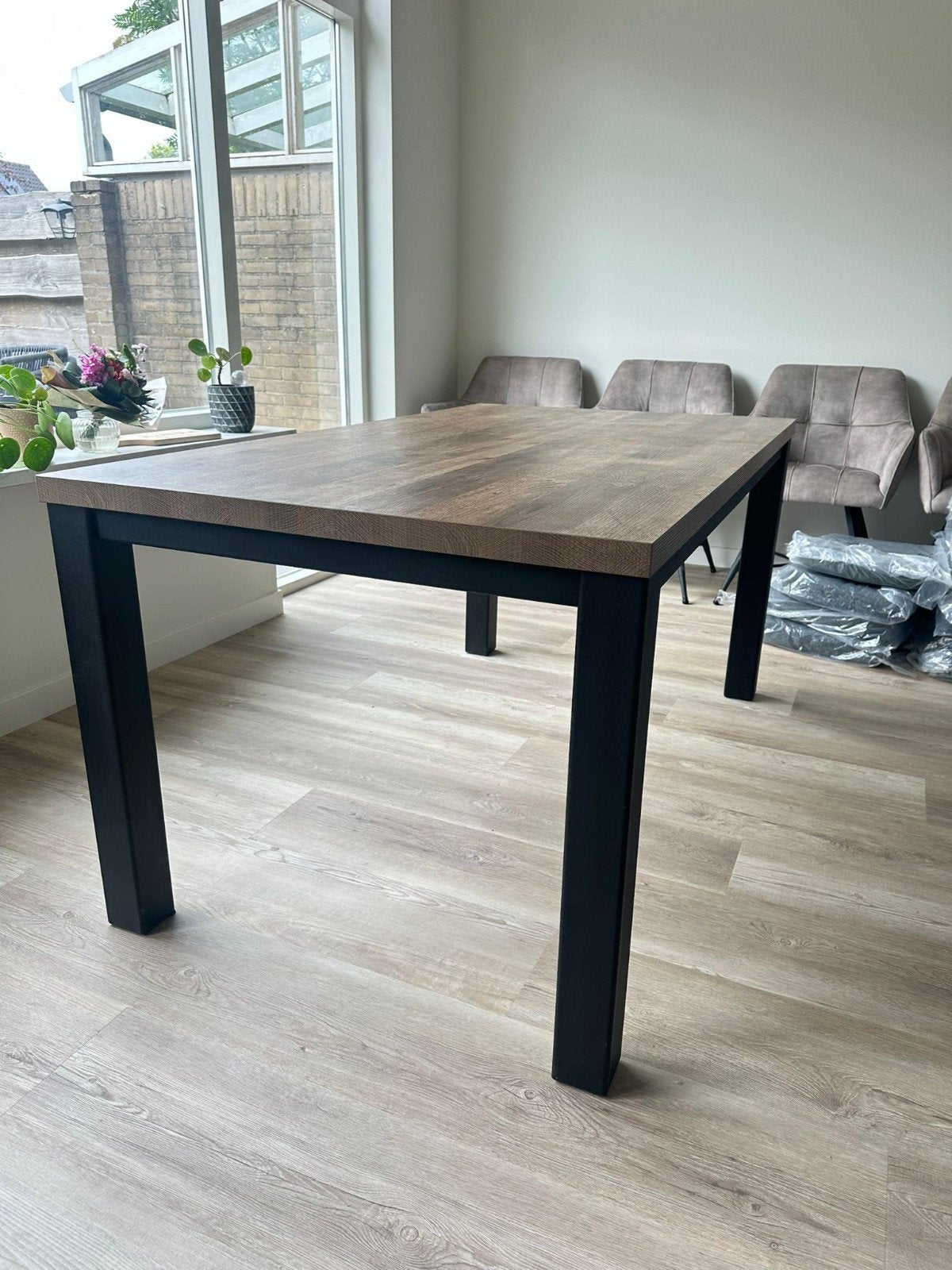 Eettafel, Ophalen, 50 tot 100 cm, Zo goed als nieuw, Rechthoekig