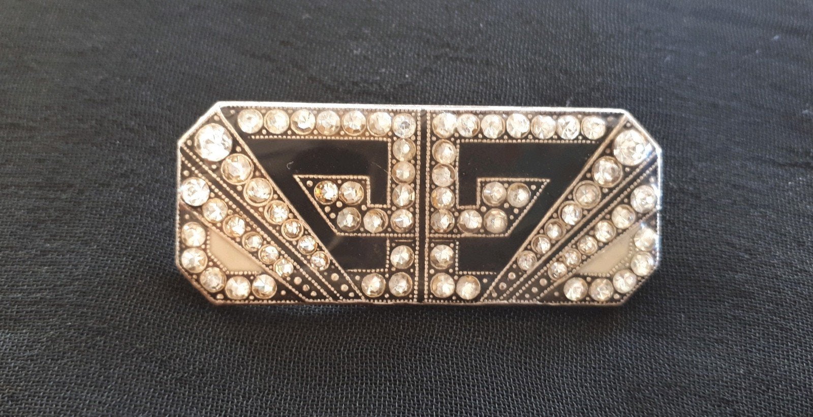 Oude Broche met Art Deco Motief van Pierre Bex., Sieraden, Tassen en Uiterlijk, Antieke sieraden, Ophalen of Verzenden, Overige materialen