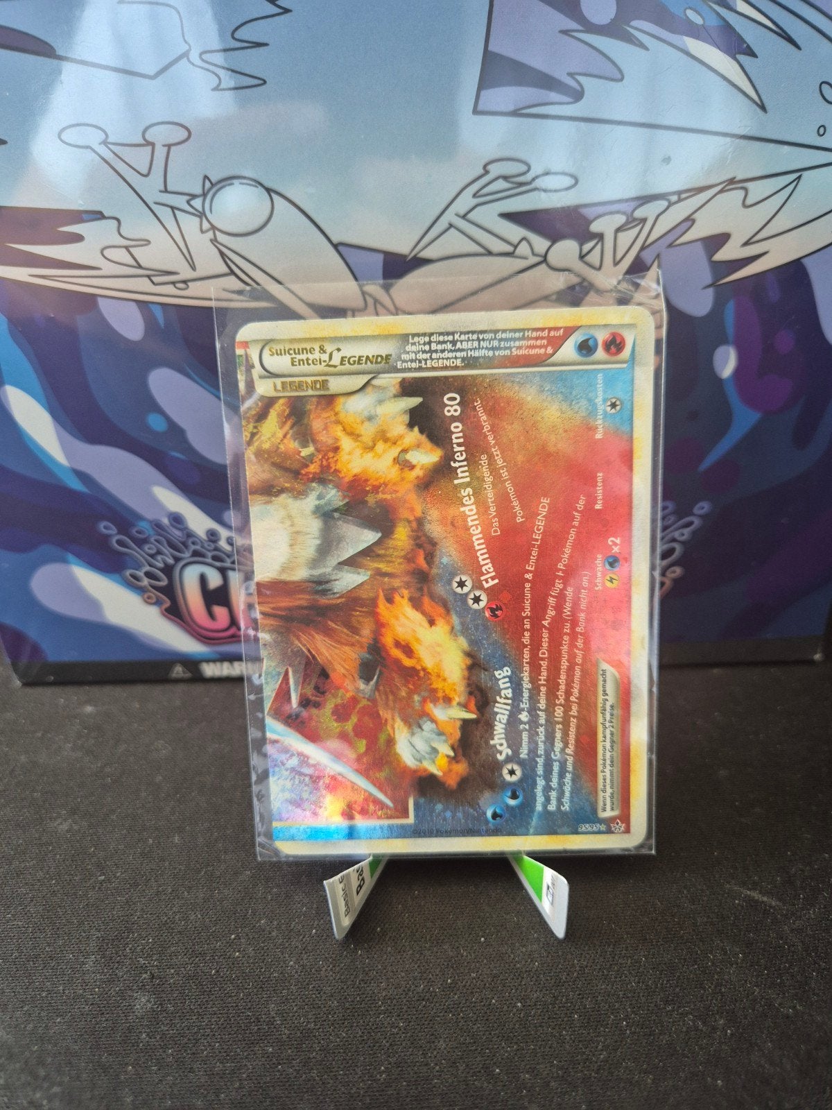 Suicune & Entei LEGEND (Duits) - Pokémon Kaart, Ophalen of Verzenden, Gebruikt, Losse kaart, Foil