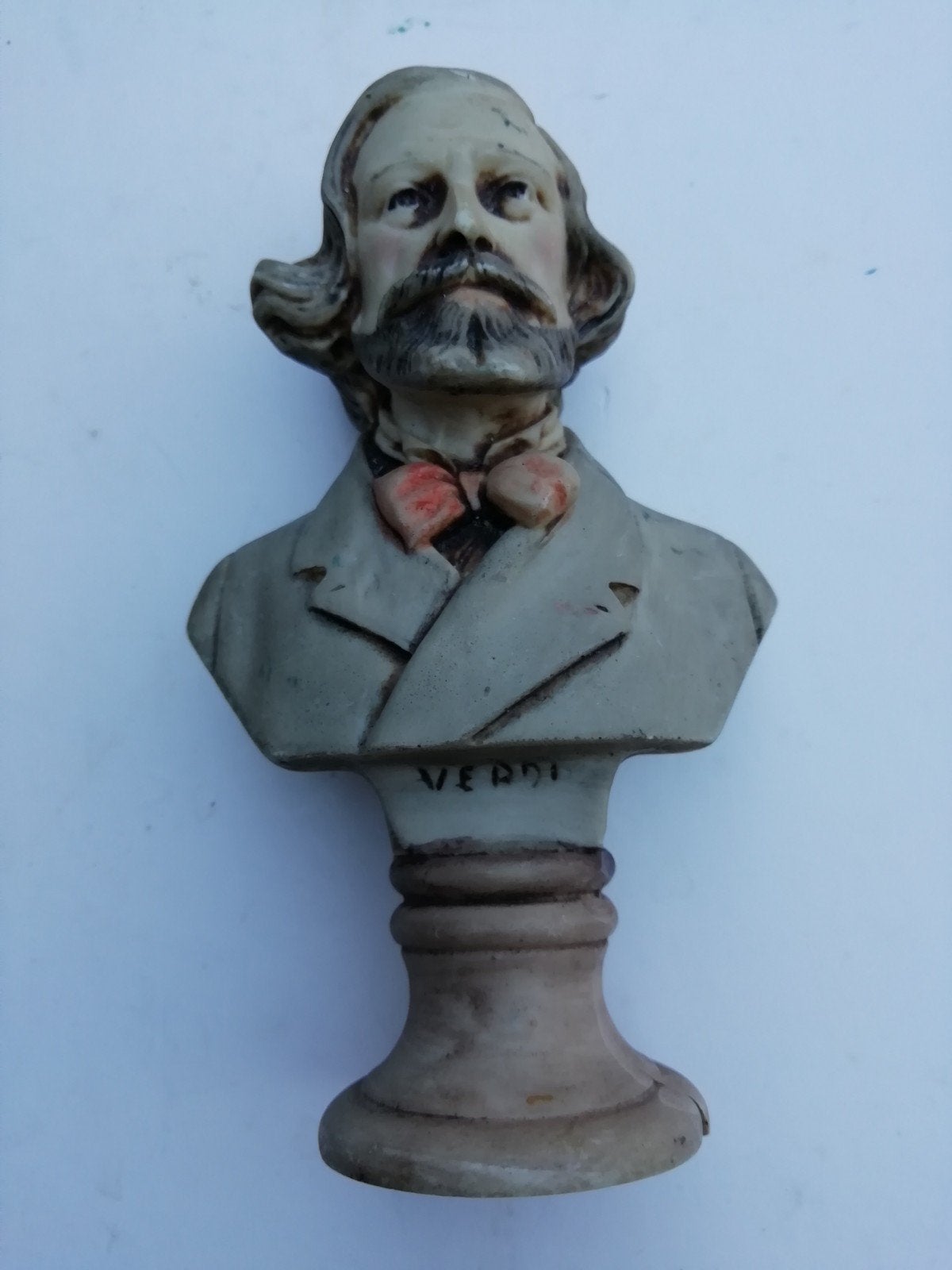 Vintage Buste Verdi - De Marmerkoning, Antiek en Kunst, Buste, Ophalen of Verzenden, Steen of Keramiek, Beige