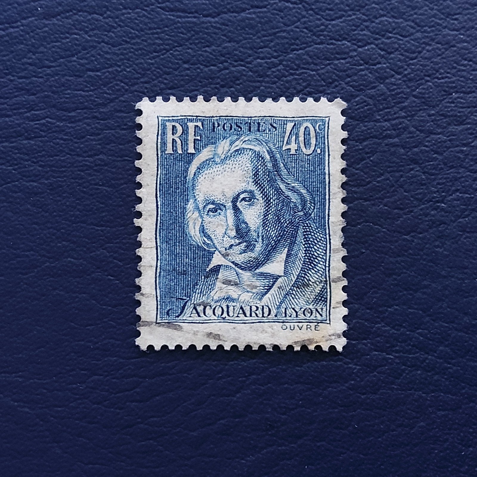 Frankrijk - Klassieke postzegel 40c blauw, Ophalen of Verzenden