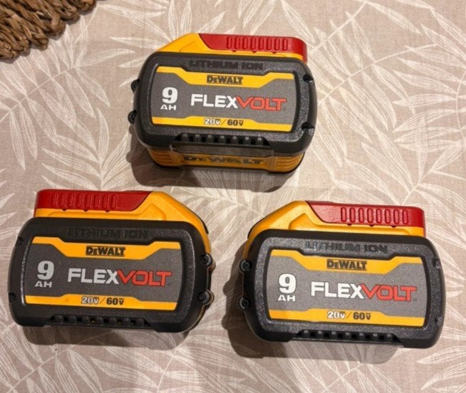 DeWalt FlexVolt 9Ah 20V/60V Accu (3 stuks), Verzenden, DeWalt, Info@dewalt.com, 701 E Joppa Rd, Towson, MD 21286, USA