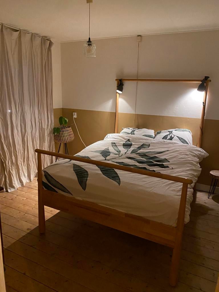 Ikea bed Gjora 140x200, Huis en Inrichting, Slaapkamer | Bedden, Ophalen, Gebruikt, Overige kleuren, Tweepersoons