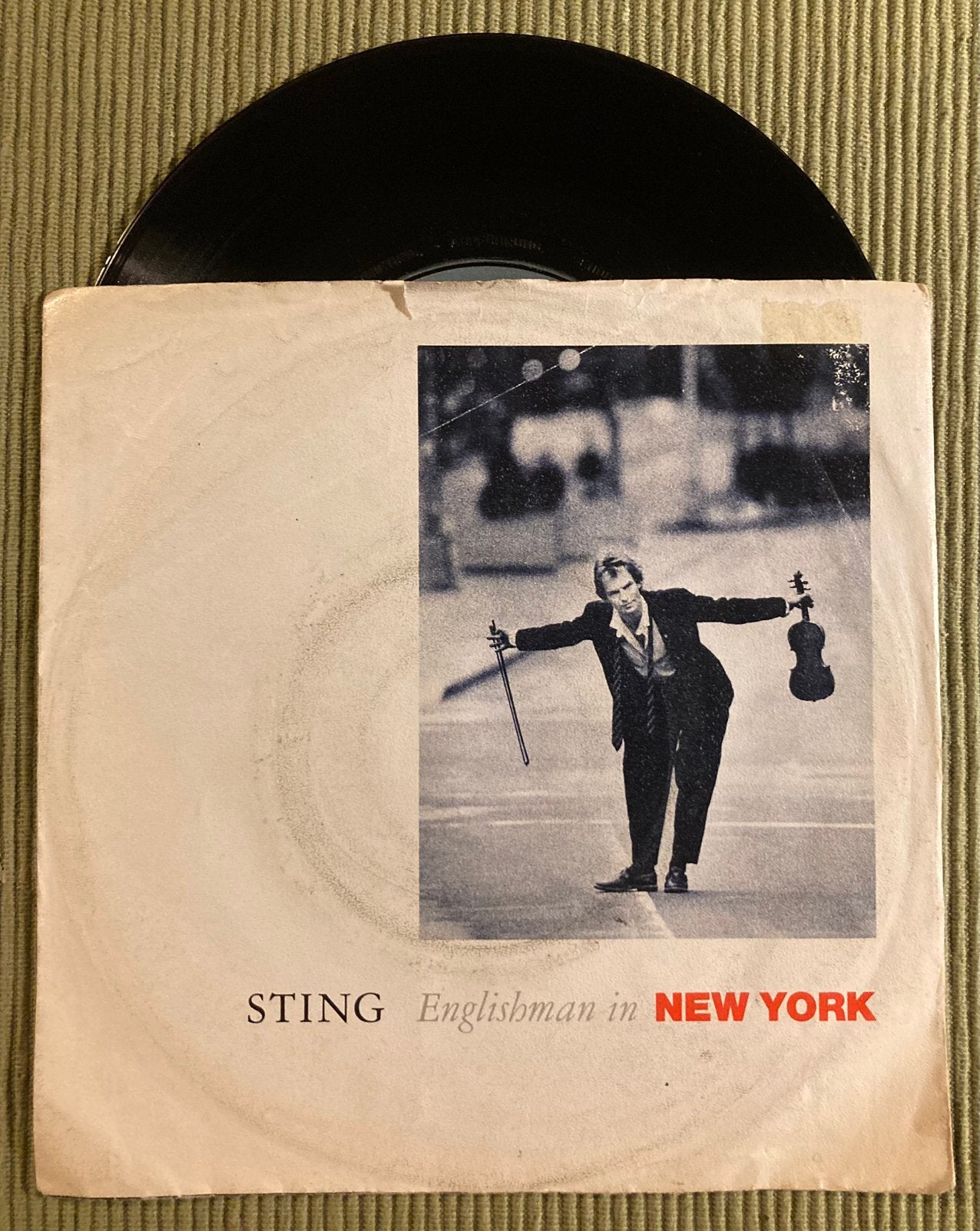 Vinyl single Sting - Englishman in New York, Cd's en Dvd's, Vinyl Singles, Gebruikt, 7 inch, Ophalen of Verzenden, Pop