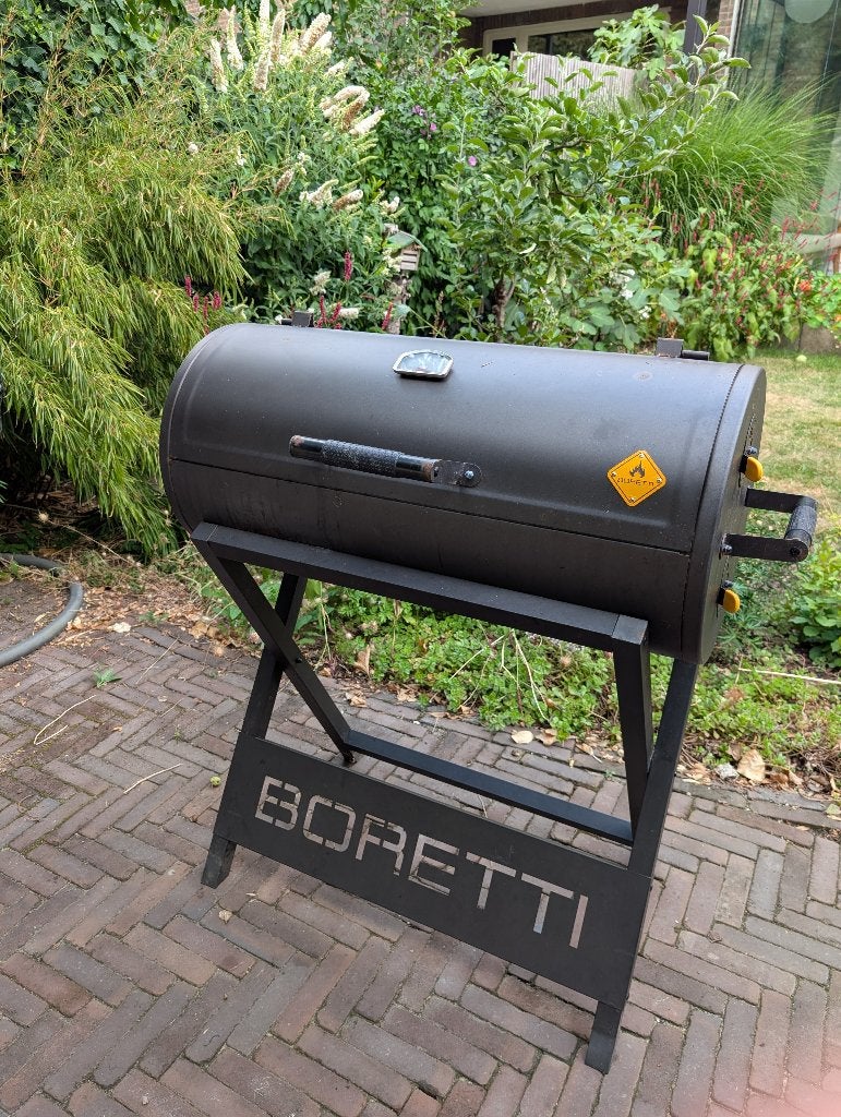 Boretti BBQ met hoes, Tuin en Terras, Houtskoolbarbecues, Ophalen, Gebruikt, Boretti, Met accessoires