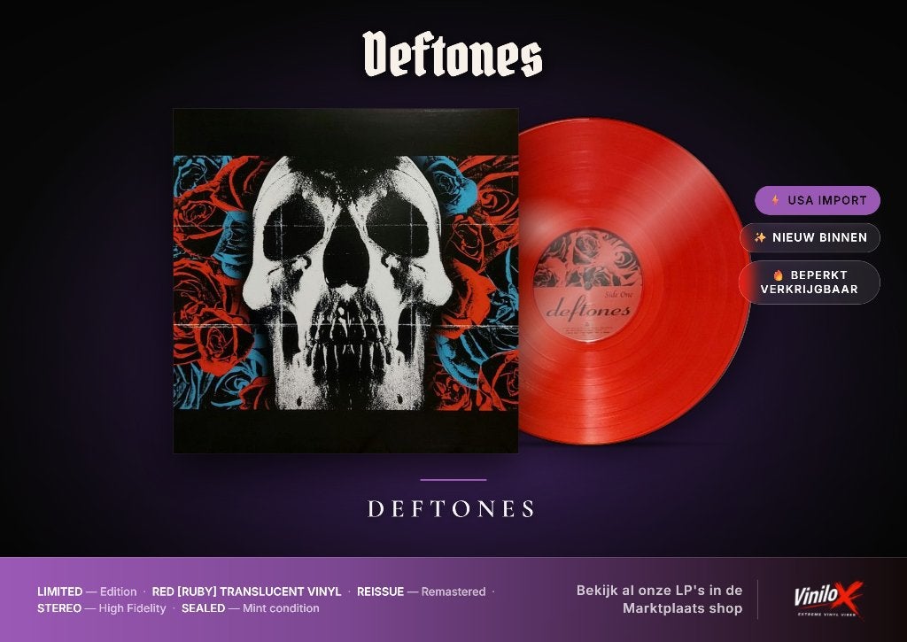 Deftones – Deftones | LP | Red [Ruby] Translucent, LP, Ophalen of Verzenden, Beschermende buitenhoes, 12 inch