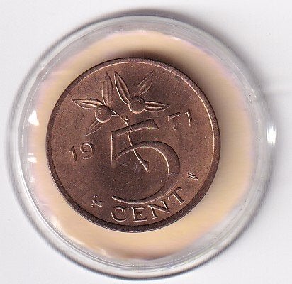 5 Cent 1971 Prachtig Mooi met diverse muntkleuren, Verzenden, Koningin Juliana, 5 cent, Losse munt