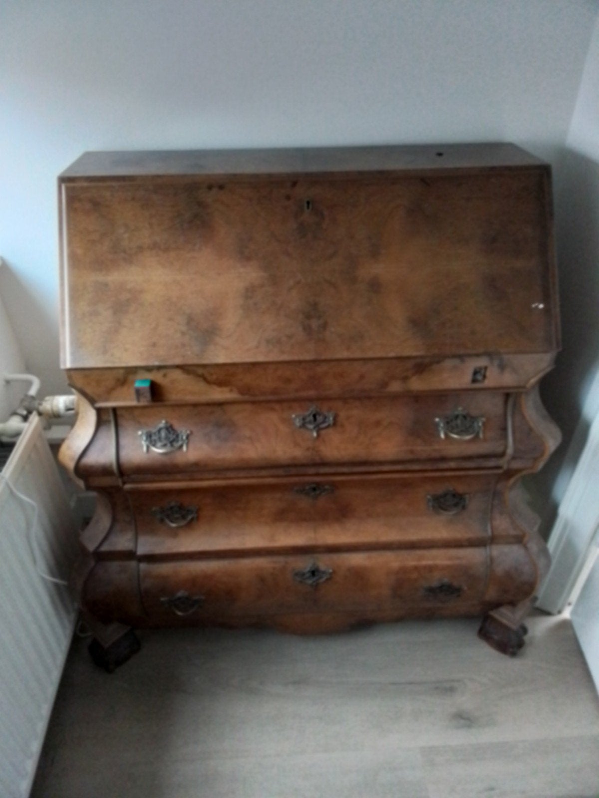 Antieke Klep Secretaire, Ophalen, Zo goed als nieuw, Antiek, Klassiek