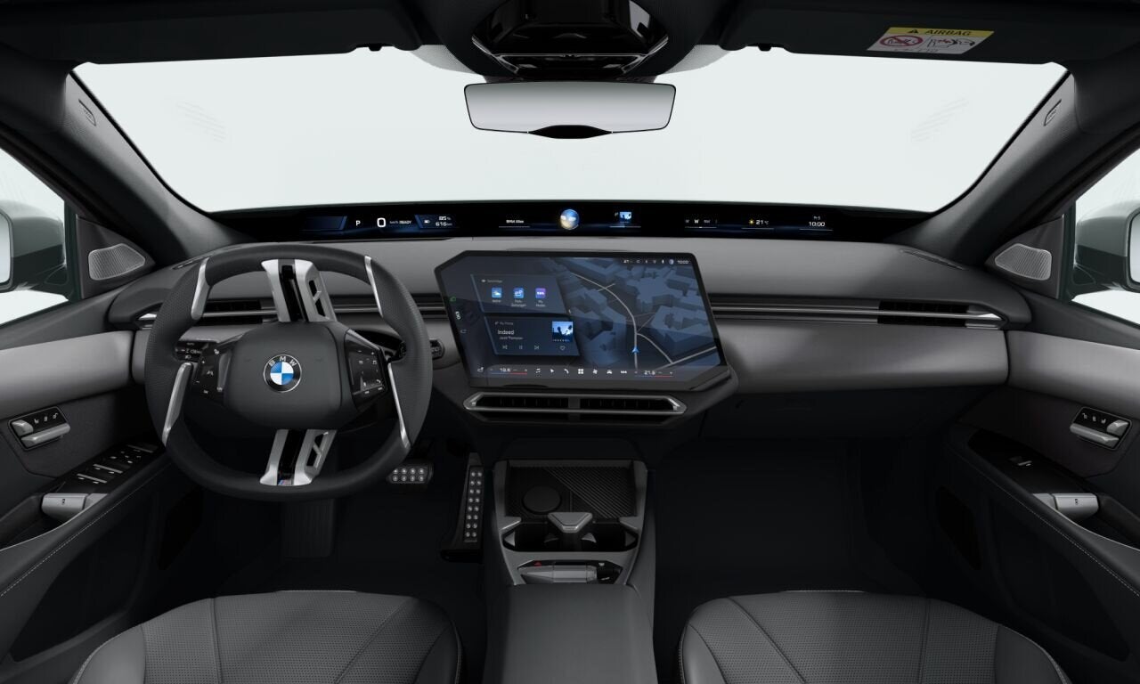 BMW i3 50 xDrive M Sport / Parnoramadak / Trekhaak / Parking, Auto's, Automaat, Dealer onderhouden, Zwart, Leder