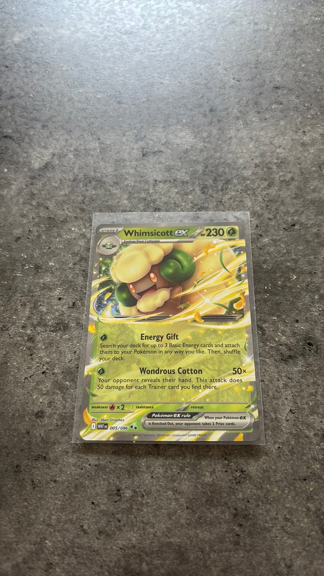 Whimsicott EX (005/086) White Flare, Ophalen of Verzenden, Zo goed als nieuw